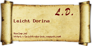 Leicht Dorina névjegykártya